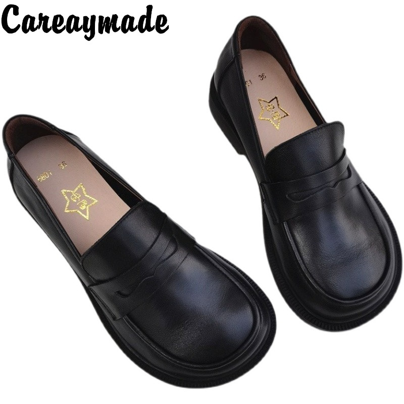 Women'S Shoes For Work - Careaymade-ผู้หญิงรองเท้าบนรองเท้า Oxford สำหรับผู้ชายรองเท้าหนัง Cowhide ชายทำงานรองเท้าฤดูใบไม้ผลิฤดูใบไม้ร่วงขนาดใหญ่ขนาดรองเท้า