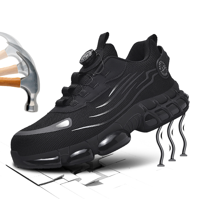 Women Shoes Jd - รองเท้าทำงานนิรภัยแบบหัวเข็มขัดหมุน ไซส์ใหญ่ สำหรับผู้ชายและผู้หญิง พื้นรองเท้านุ่ม น้ำหนักเบา รองเท้าผ้าใบแฟชั่น