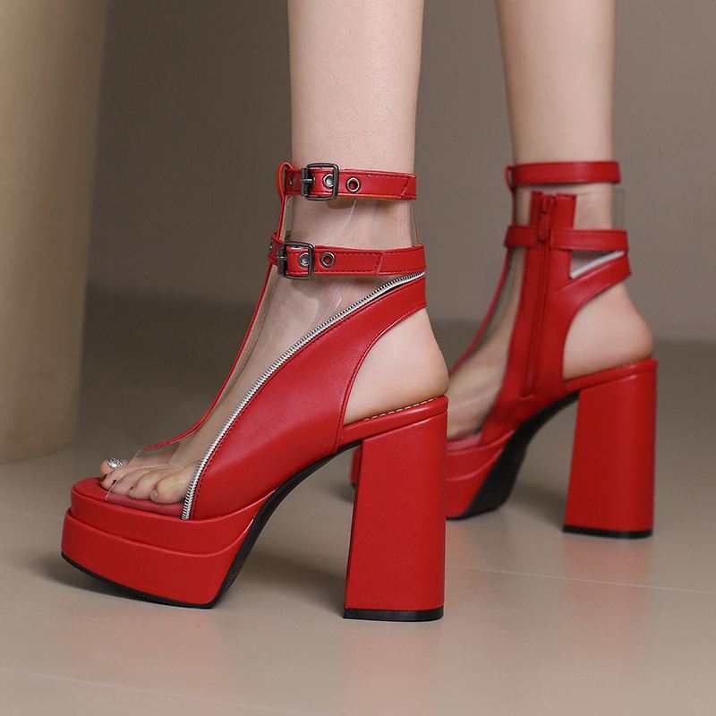 รองเท้าส้นสูงแบบสองชั้นสำหรับผ - Women'S Shoes Plus Size บทวิจารณ์และราคา