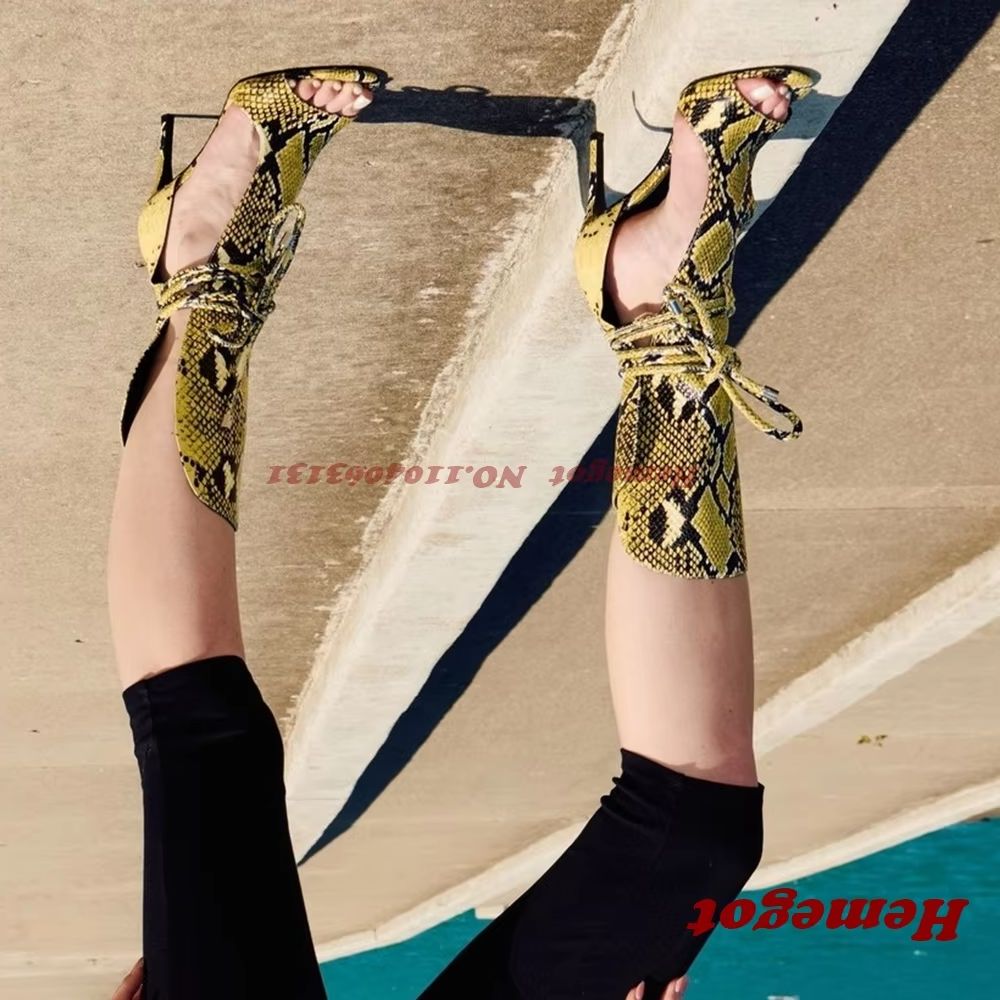 รองเท้าส้นสูงแบบกลาดิเอเตอร์ลา - Women'S Shoes Yellow บทวิจารณ์และราคา