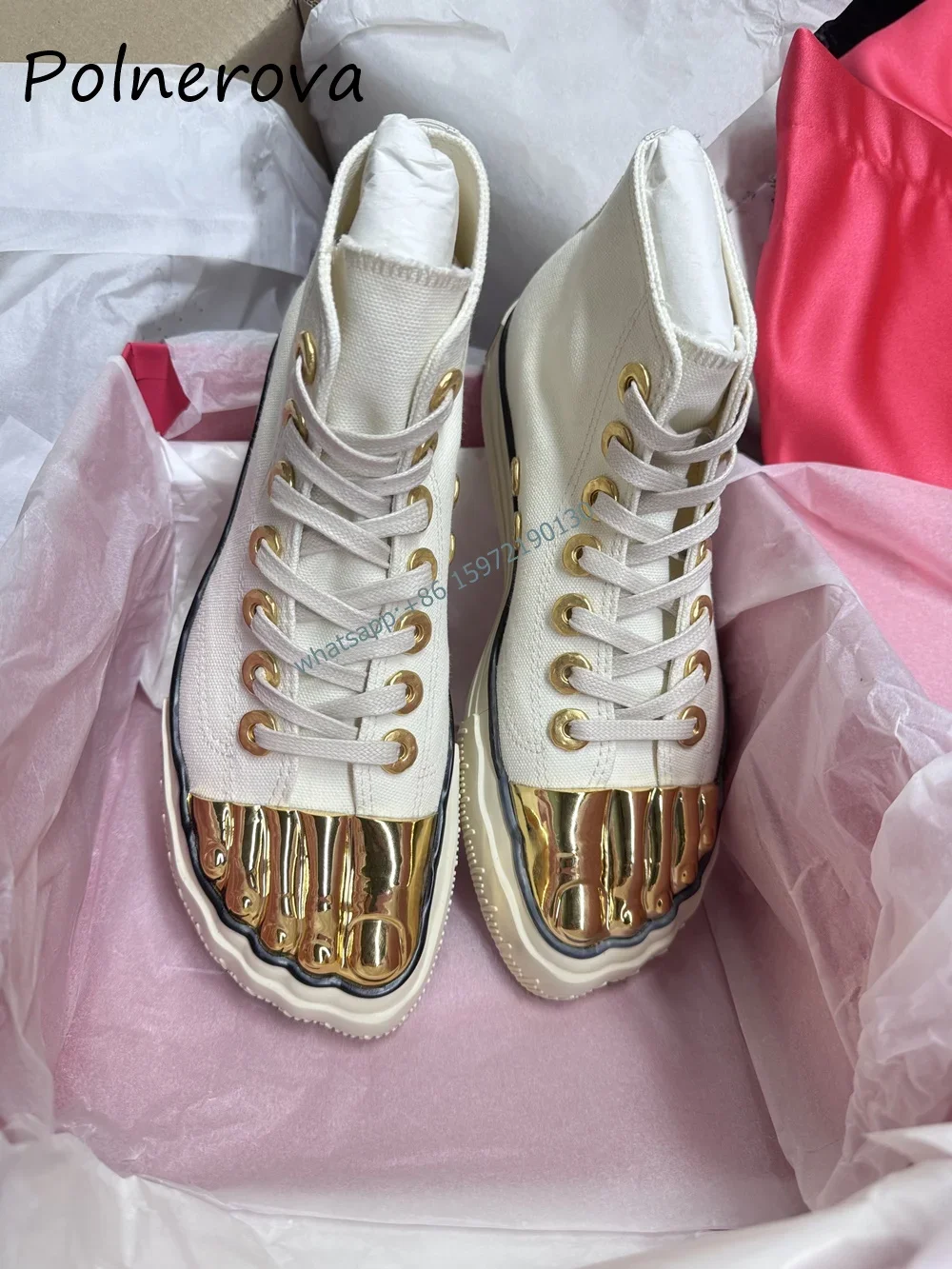 ห้านิ้วโลหะ Toe รองเท้าผสมสีเพ - Women Shoes Boots บทวิจารณ์และราคา