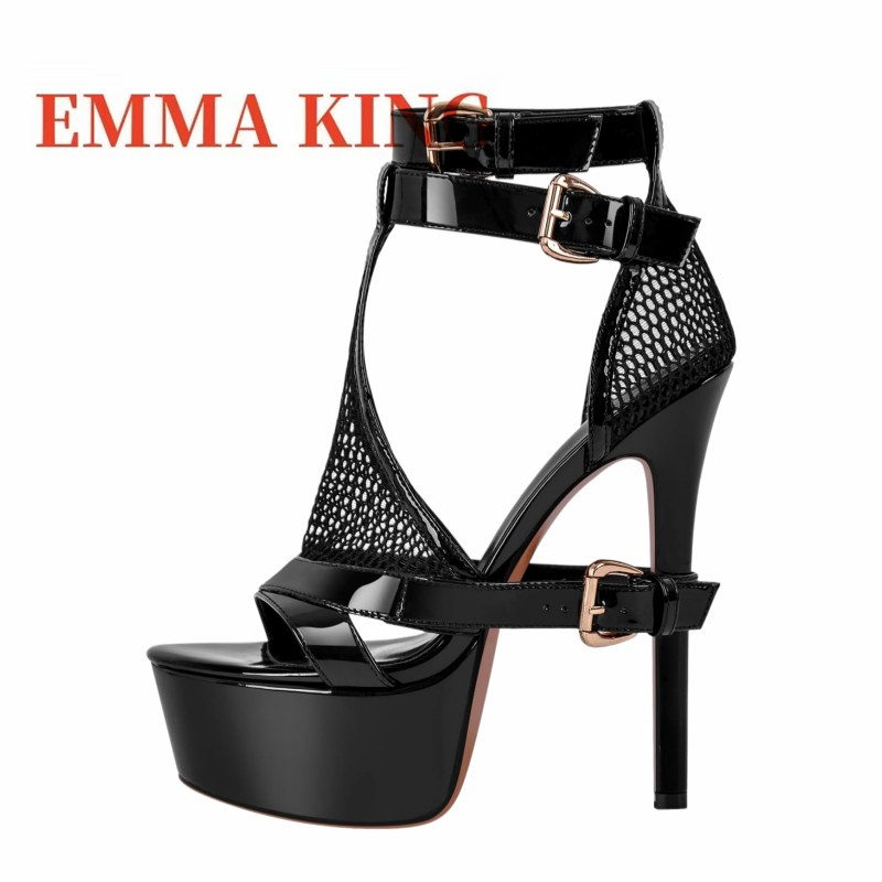 รองเท้าส้นสูงแบบแพลตฟอร์มตาข่า - Women'S Shoes Yellow บทวิจารณ์และราคา