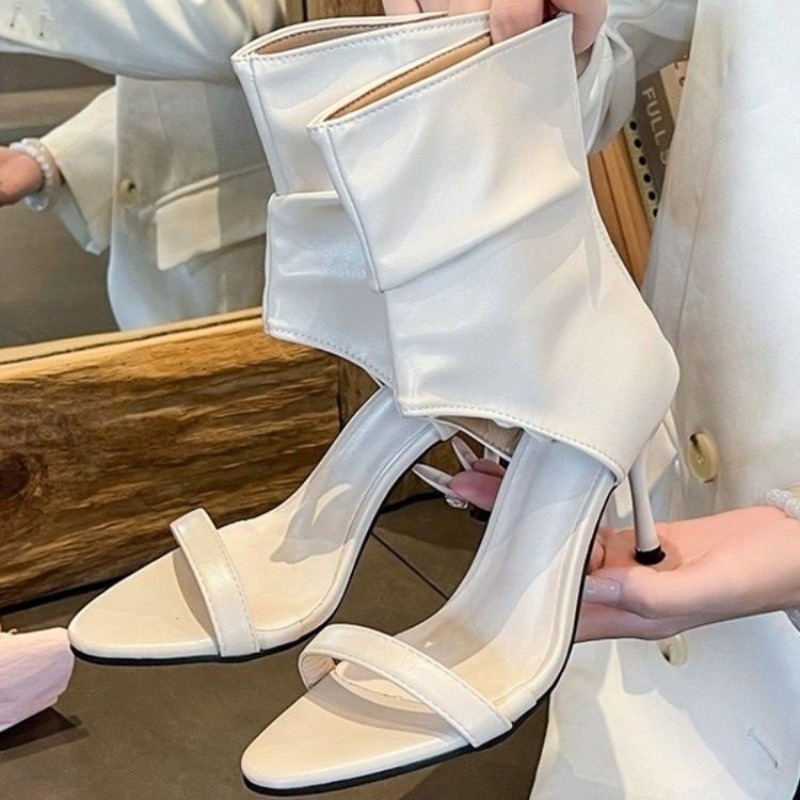 รองเท้าส้นสูงแบบเปิดนิ้วเท้า ด - Women Shoes Boots บทวิจารณ์และราคา