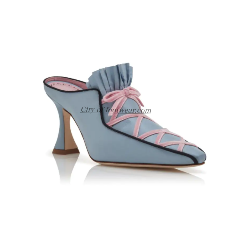รองเท้าส้นสูงผ้าไหมแบบผูกเชือก - Women'S Shoes Navy Blue บทวิจารณ์และราคา