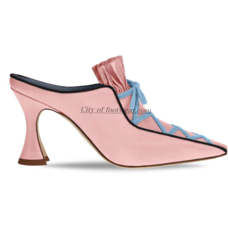 รองเท้าส้นสูงผ้าไหมแบบผูกเชือก - Women'S Shoes Navy Blue บทวิจารณ์และราคา