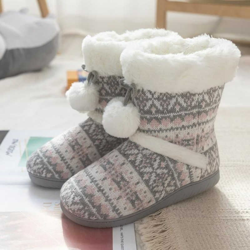 รองเท้าแตะบุขนสำหรับผู้หญิง อุ - Women Shoes Boots บทวิจารณ์และราคา