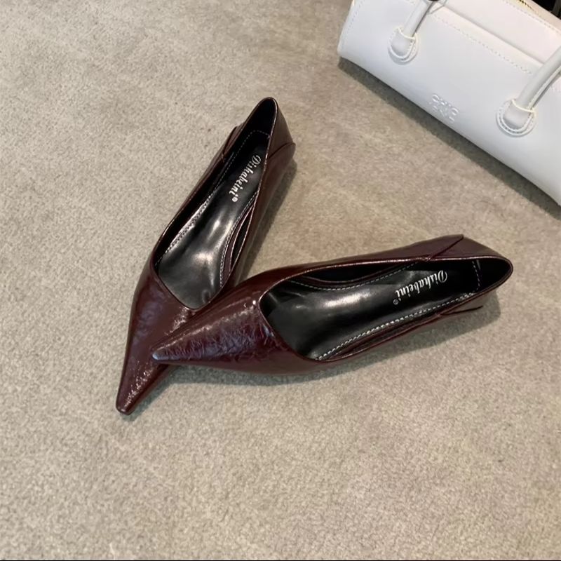 รองเท้าส้นเตี้ยหัวแหลมสำหรับผู - Women'S Shoes For Work บทวิจารณ์และราคา