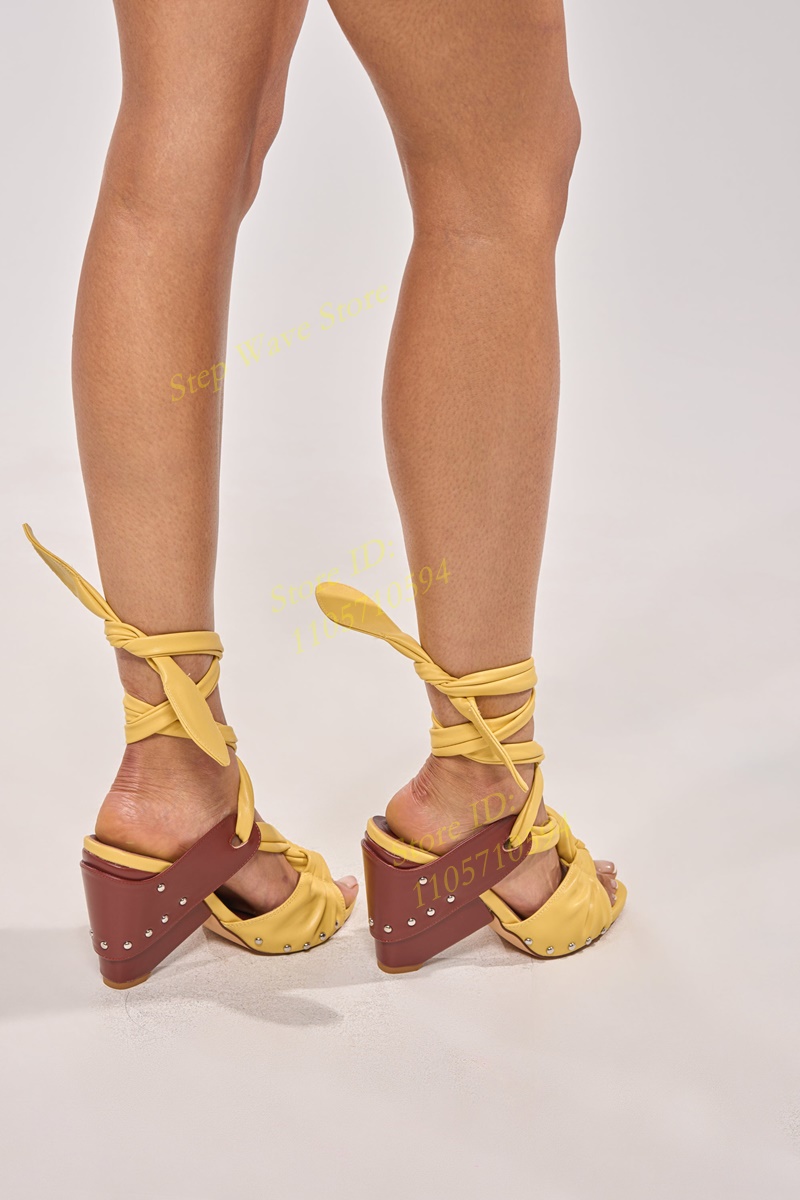 รองเท้าส้นสูงแบบเปิดนิ้วเท้า ส - Women'S Shoes Yellow บทวิจารณ์และราคา