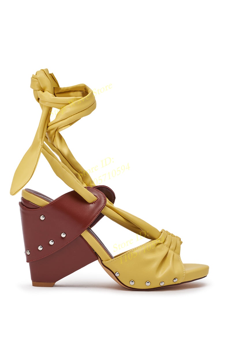 รองเท้าส้นสูงแบบเปิดนิ้วเท้า ส - Women'S Shoes Yellow บทวิจารณ์และราคา
