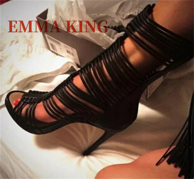 ผู้หญิงเปิดนิ้วเท้าสายรัดข้อเท - Women Shoes Boots บทวิจารณ์และราคา
