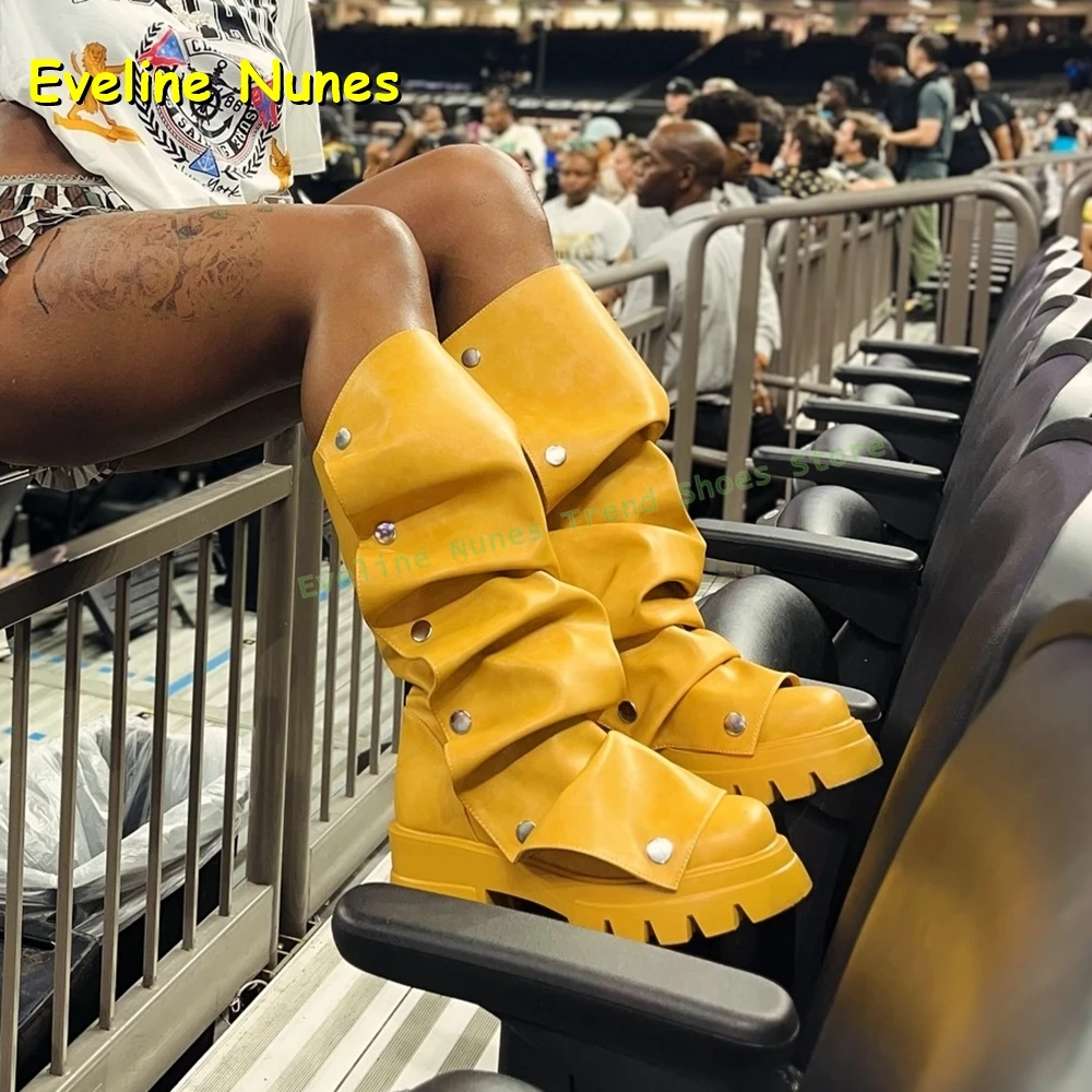 รองเท้าบูทสูงถึงเข่าสไตล์สาวเป - Women'S Shoes Yellow บทวิจารณ์และราคา