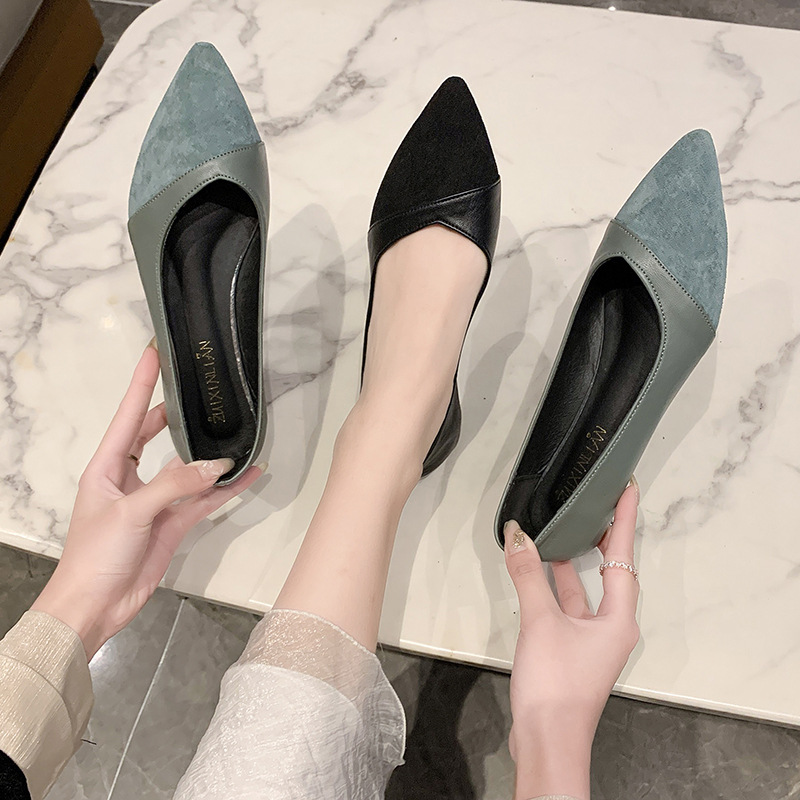 รองเท้าหนังสีดำแบบเรียบสำหรับผ - Women'S Shoes For Work บทวิจารณ์และราคา