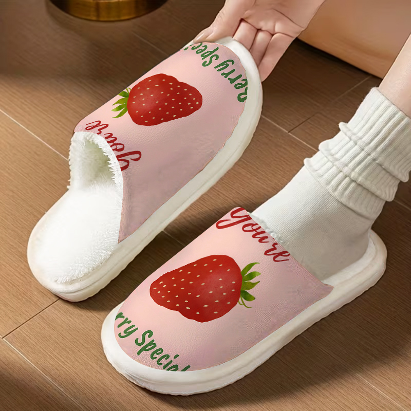 รองเท้าแตะหรูหราลายสตรอว์เบอร์ - Women Shoes Quote บทวิจารณ์และราคา