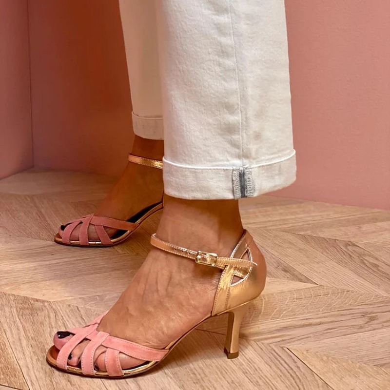 รองเท้าส้นสูงแบบสีบล็อกสำหรับฤ - Women'S Shoes Plus Size บทวิจารณ์และราคา