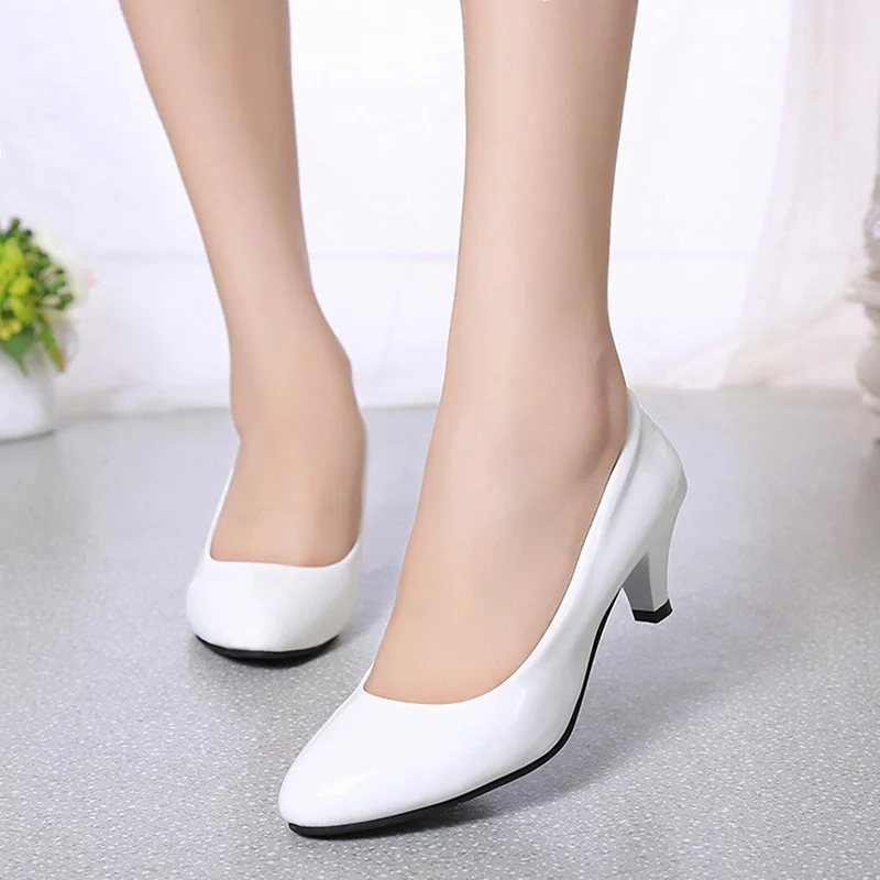 หญิงปั๊ม Nude ปากตื้นผู้หญิงรอ - Women'S Shoes For Work บทวิจารณ์และราคา