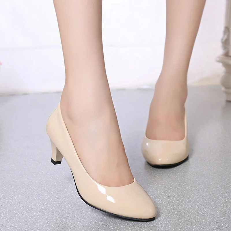 หญิงปั๊ม Nude ปากตื้นผู้หญิงรอ - Women'S Shoes For Work บทวิจารณ์และราคา