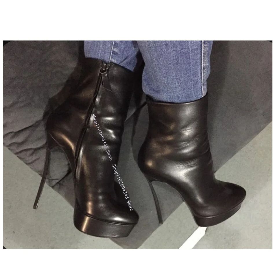รองเท้าบูทหุ้มข้อกลางสีดำแบบมี - Women'S Shoes Big Feet บทวิจารณ์และราคา