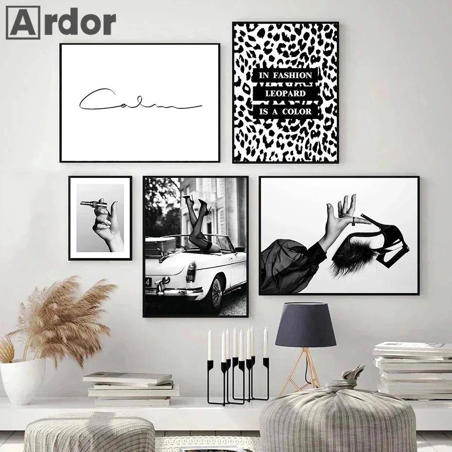 แฟชั่นผู้หญิงเซ็กซี่ Wall Art  - Women Shoes Quote บทวิจารณ์และราคา