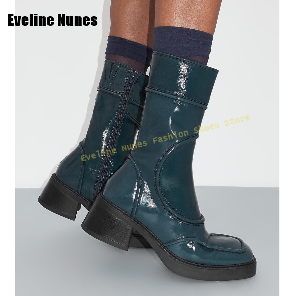 สีน้ําเงินเข้มสแควร์ Toe แฟชั่ - Women'S Shoes Navy Blue บทวิจารณ์และราคา