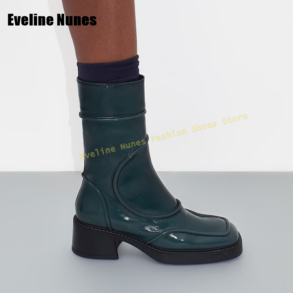 สีน้ําเงินเข้มสแควร์ Toe แฟชั่ - Women'S Shoes Navy Blue บทวิจารณ์และราคา