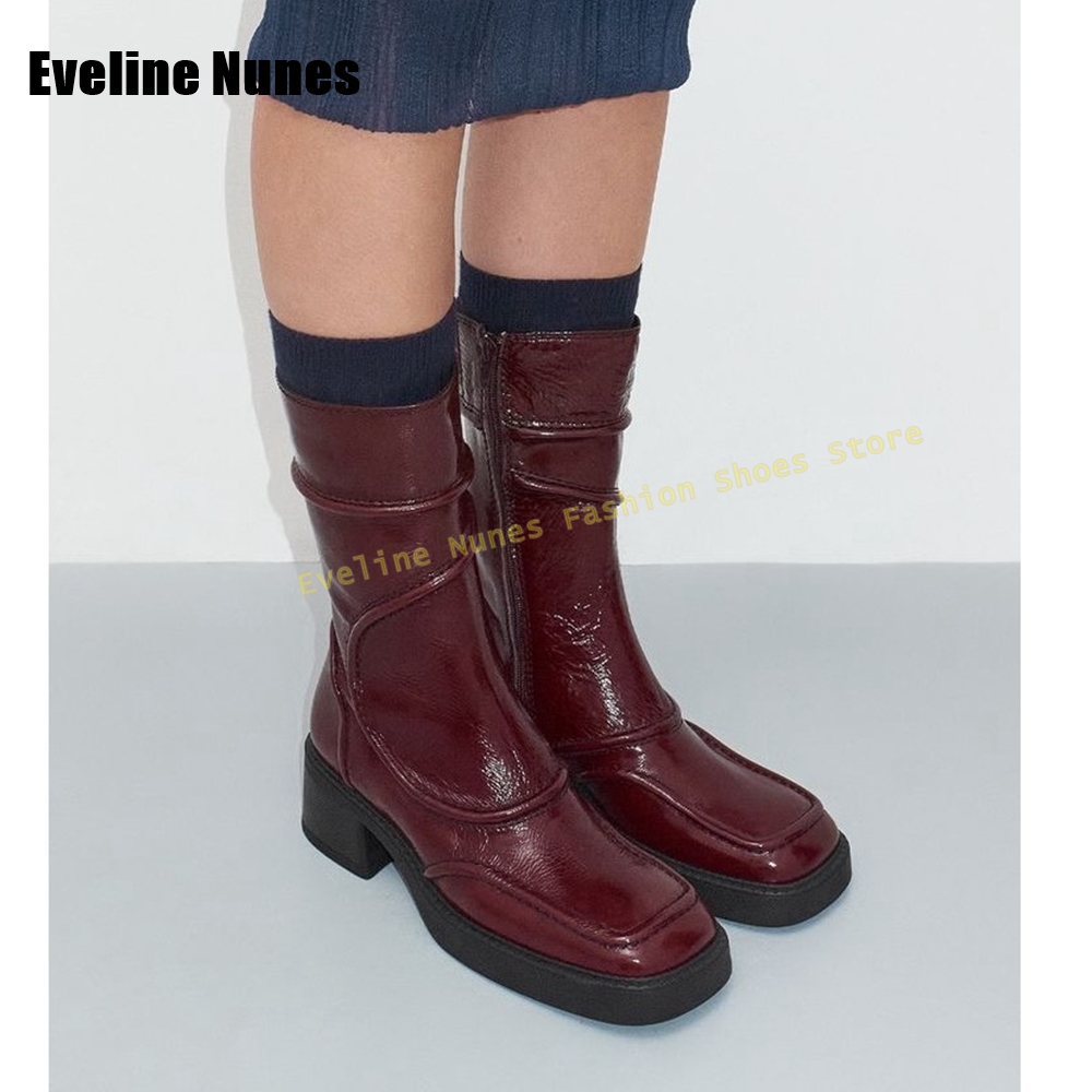 สีน้ําเงินเข้มสแควร์ Toe แฟชั่ - Women'S Shoes Navy Blue บทวิจารณ์และราคา