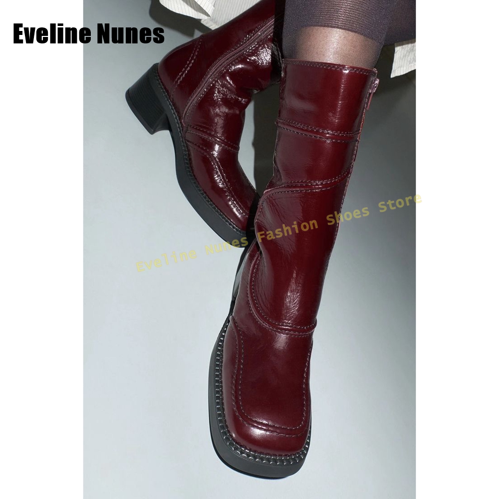 สีน้ําเงินเข้มสแควร์ Toe แฟชั่ - Women'S Shoes Navy Blue บทวิจารณ์และราคา