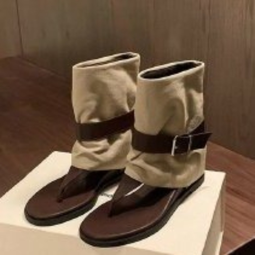 รองเท้าแตะแบบมีห่วงรัดนิ้วเท้า - Women Shoes Boots บทวิจารณ์และราคา